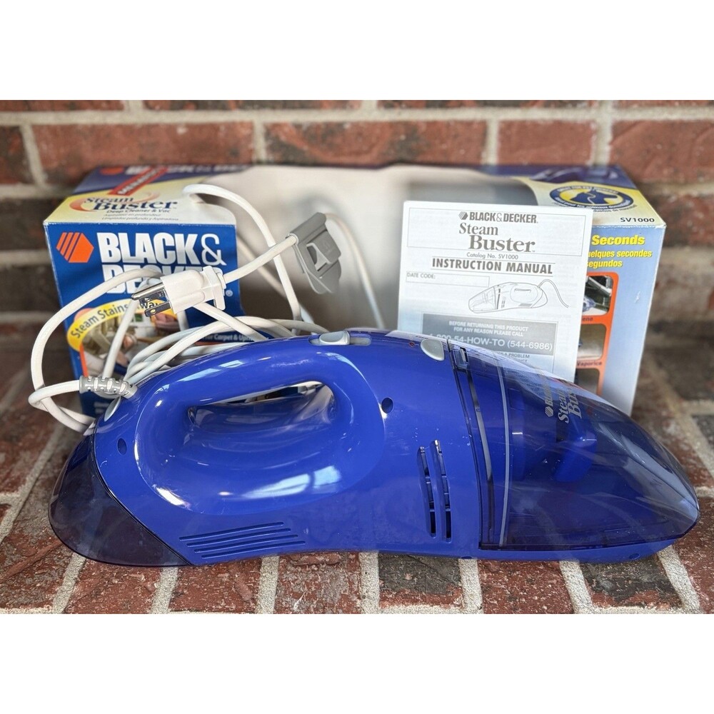 Black & Decker Steam Buster SV1000 Deep Cleaner Vacuum Steam Spray w Box Manual